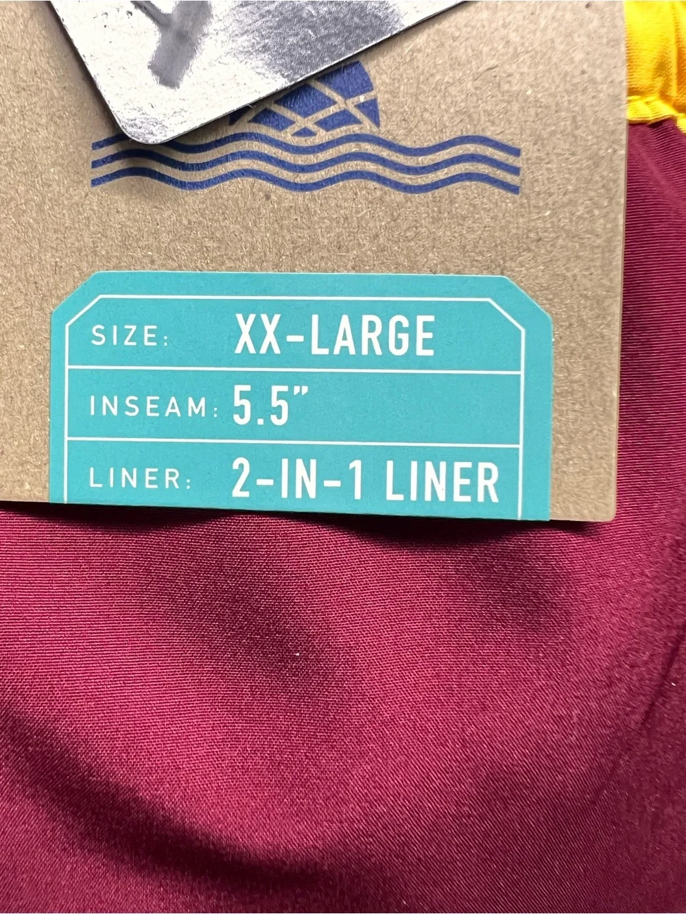 New Chubbies‎ Washington Commanders Lined Maroon & Gold Swim Shorts Trunks NFL